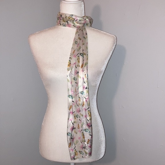 Vacation Theme - Flip-Flops & Palm Trees Fashion Scarf - Picture 3 of 7